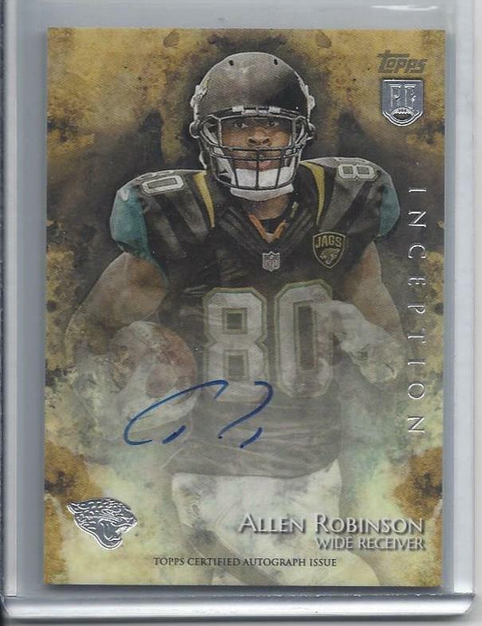 ALLEN ROBINSON 2014 TOPPS INCEPTION JAGUARS ON CARD ROOKIE AUTO RC #8