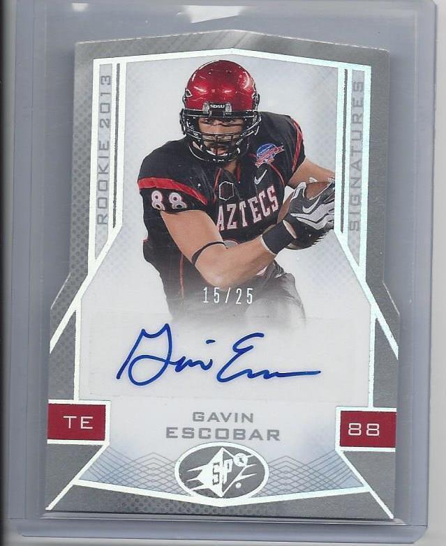 GAVIN ESCOBAR 2013 SPX SPECTRUM DIE CUT ROOKIE AUTO RC #D 15/25