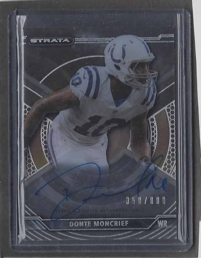 DONTE MONCRIEF 2015 TOPPS STRATA COLTS ON CARD AUTO #D /800