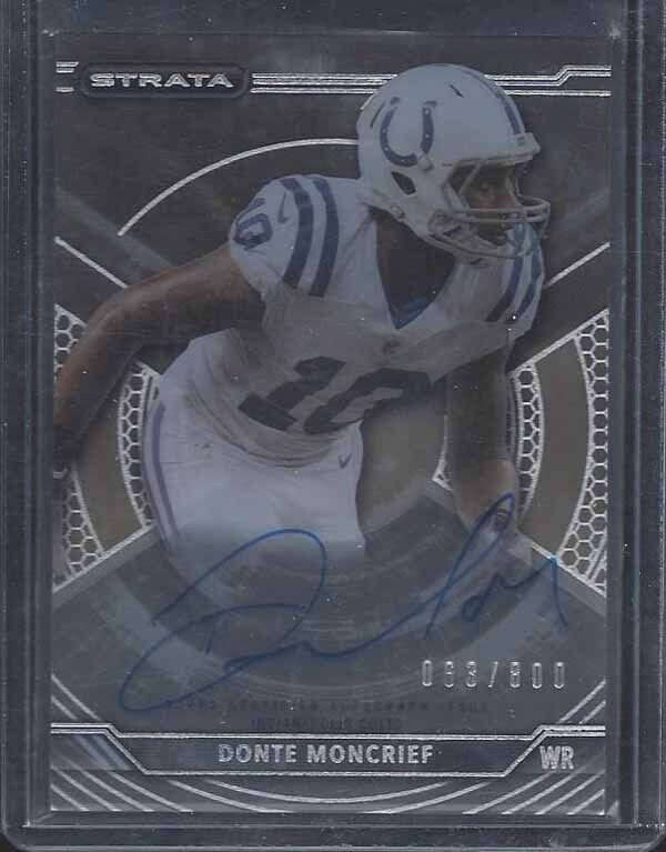DONTE MONCRIEF 2015 TOPPS STRATA COLTS ON CARD AUTO #D /800