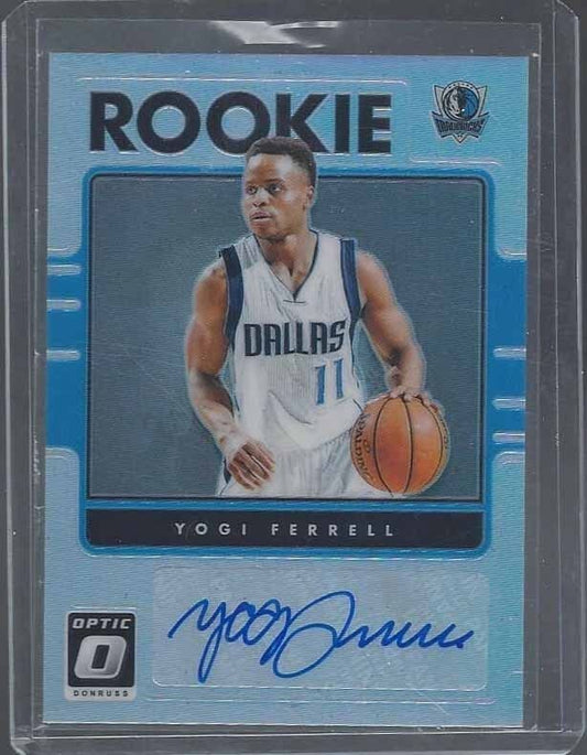 YOGI FERRELL 2016 DONRUSS OPTIC SILVER HOLO MAVERICKS ROOKIE AUTO RC #37