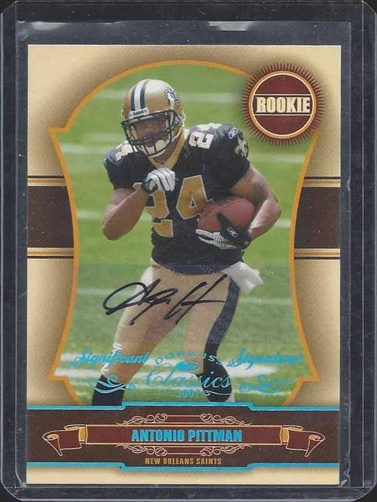 ANTONIO PITTMAN 2007 DONRUSS CLASSICS SIGNIFICANT SIGS PLATINUM AUTO RC #D 3/25