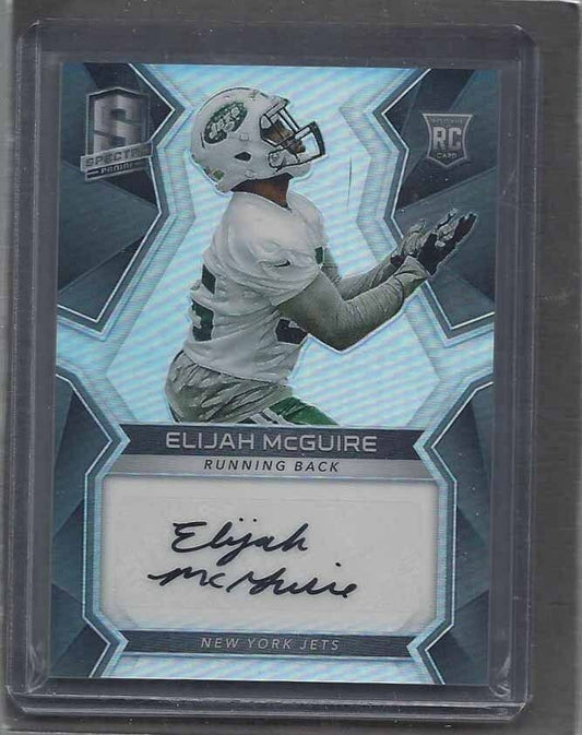 ELIJAH MCGUIRE 2017 PANINI SPECTRA JETS ROOKIE AUTO RC #D /199