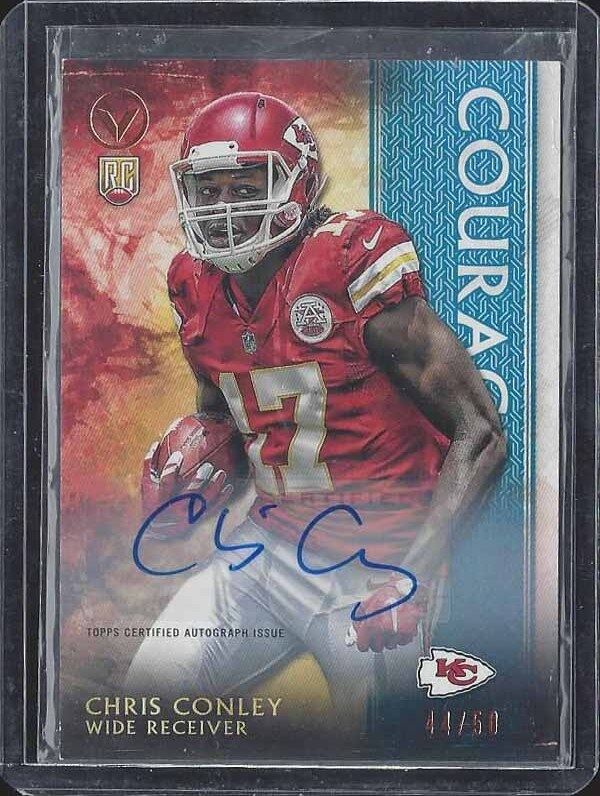 CHRIS CONLEY 2015 TOPPS VALOR COURAGE ROOKIE AUTO RC #D 44/50