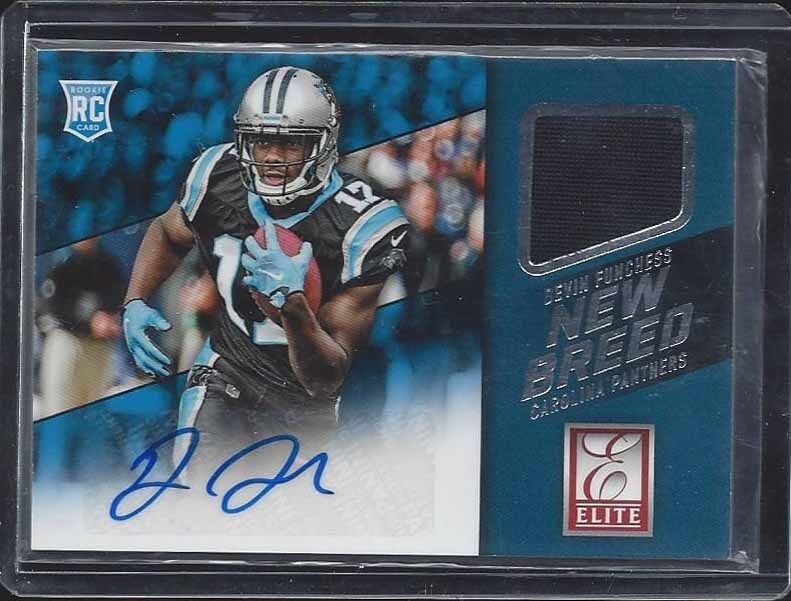 DEVIN FUNCHESS 2015 ELITE NEW BREED PANTHERS ROOKIE JERSEY AUTO RC