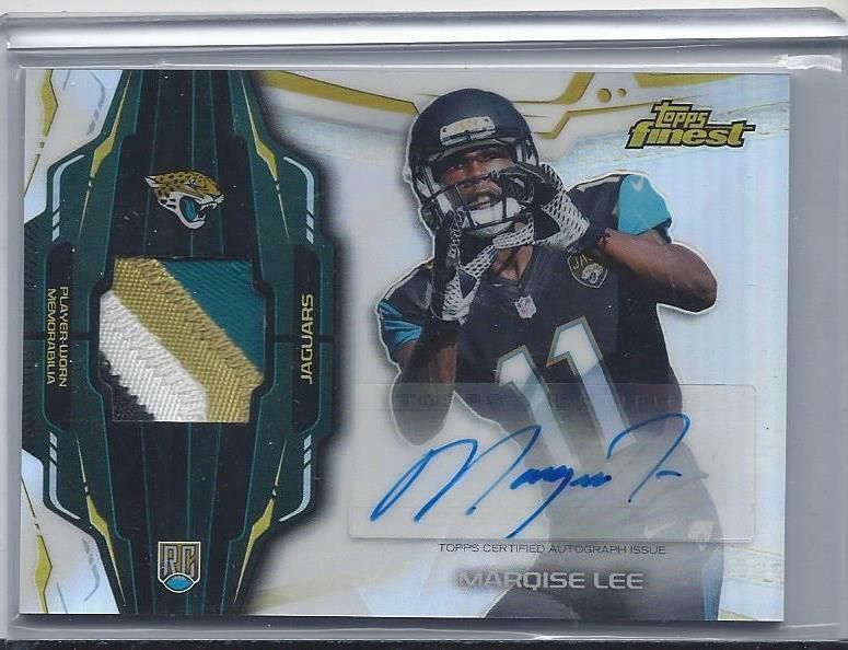 MARQISE LEE 2014 TOPPS FINEST RPA REFRACTOR JAGUARS ROOKIE PATCH AUTO RC