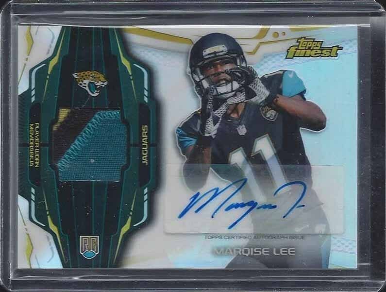 MARQISE LEE 2014 TOPPS FINEST RPA REFRACTOR JAGUARS ROOKIE PATCH AUTO RC