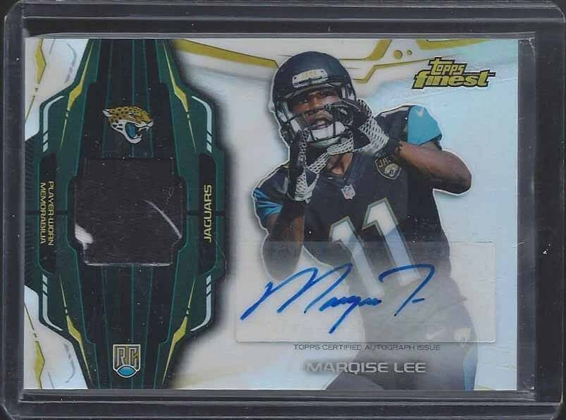 MARQISE LEE 2014 TOPPS FINEST RPA REFRACTOR JAGUARS ROOKIE PATCH AUTO RC
