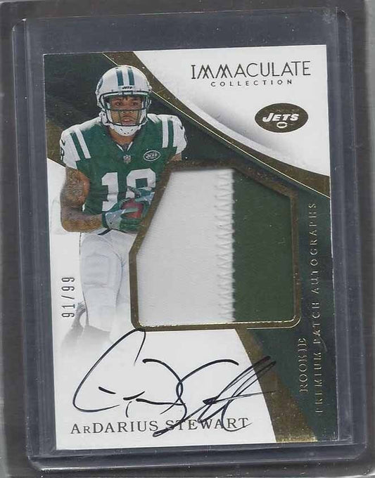 ARDARIUS STEWART 2017 IMMACULATE COLLECTION JUMBO 2 COLOR PATCH AUTO RC #D 91/99