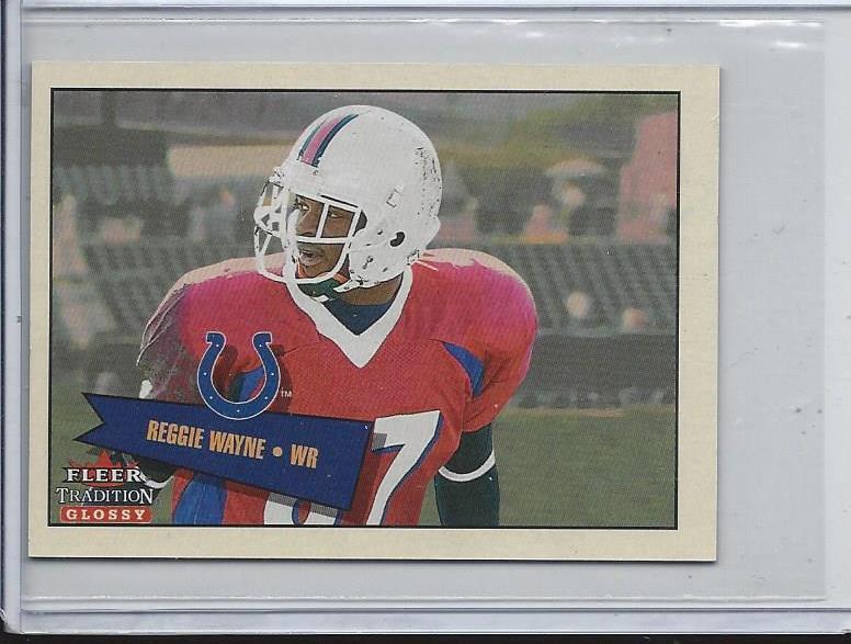 REGGIE WAYNE 2001 FLEER TRADITION GLOSSY COLTS MINI ROOKIE RC #D 168/350