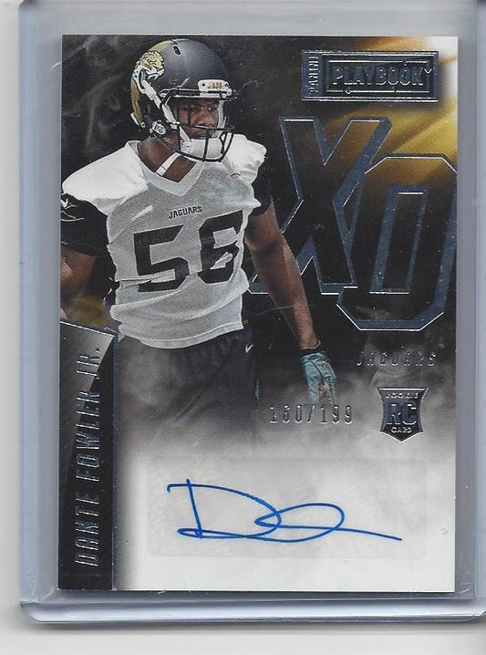 DANTE FOWLER JR. 2015 PLAYBOOK XO JAGUARS ROOKIE AUTO RC #D 160/199