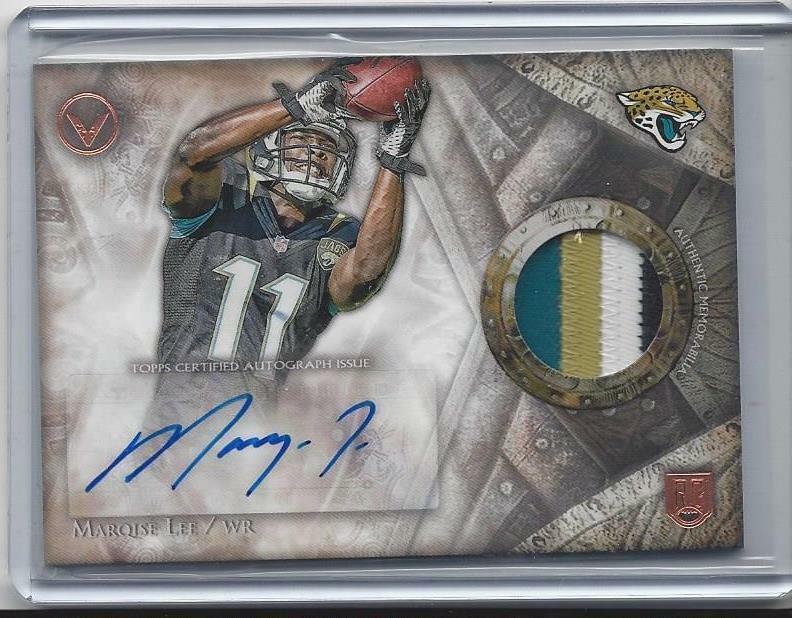 MARQISE LEE 2014 TOPPS VALOR RPA JAGUARS SHIELD OF HONOR ROOKIE PATCH AUTO RC