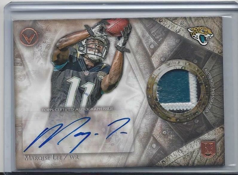 MARQISE LEE 2014 TOPPS VALOR RPA JAGUARS SHIELD OF HONOR ROOKIE PATCH AUTO RC