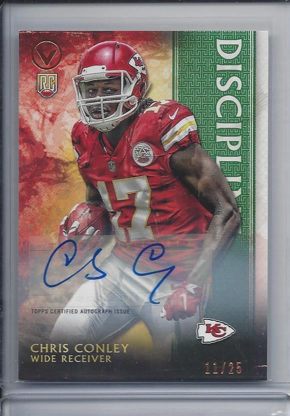 CHRIS CONLEY 2015 TOPPS VALOR DISCIPLINE ROOKIE AUTO RC #D 11/25