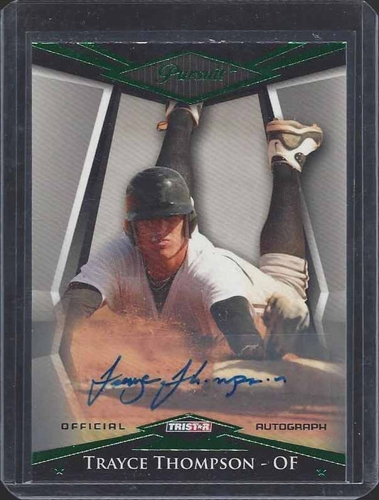 TRAYCE THOMPSON 2011 TRISTAR PURSUIT GREEN PROSPECT AUTO #D 10/25