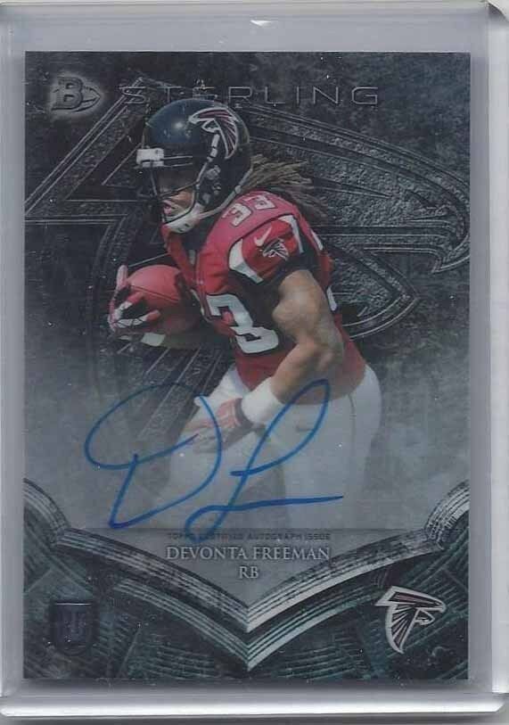 DEVONTA FREEMAN 2014 BOWMAN STERLING ON CARD FALCONS ROOKIE AUTO REDEMPTION RC