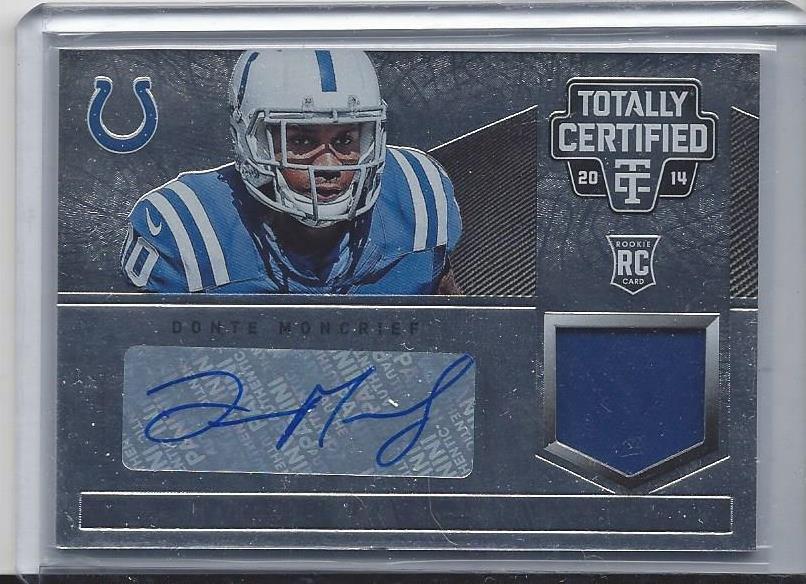 DONTE MONCRIEF 2014 TOTALLY CERTIFIED COLTS ROOKIE JERSEY AUTO RC #175