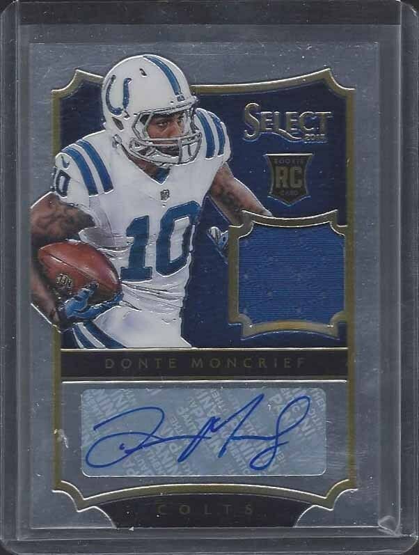 DONTE MONCRIEF 2014 PANINI SELECT COLTS ROOKIE JERSEY AUTO RC #D /149