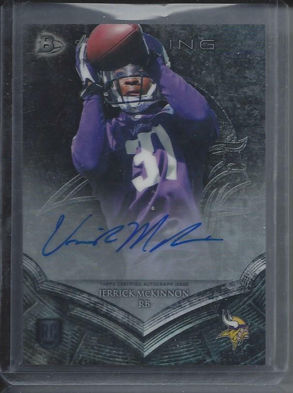 JERICK MCKINNON 2014 BOWMAN STERLING VIKINGS ROOKIE ON CARD AUTO RC