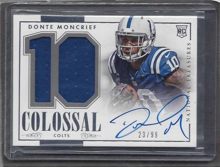 DONTE MONCRIEF 2014 NATIONAL TREASURES COLOSSAL ROOKIE JERSEY AUTO RC #D 99/99