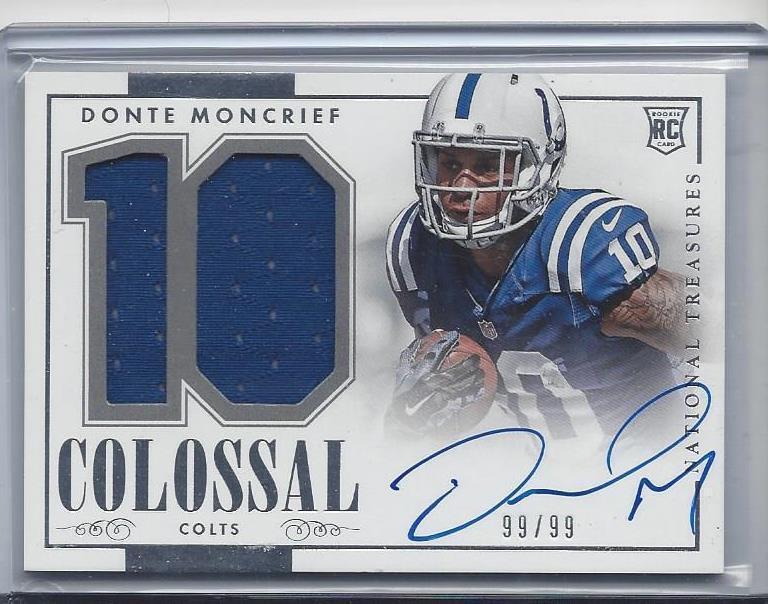DONTE MONCRIEF 2014 NATIONAL TREASURES COLOSSAL ROOKIE JERSEY AUTO RC #D 99/99