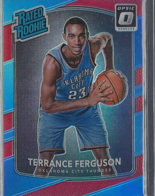 TERRANCE FERGUSON 2017-18 DONRUSS OPTIC RED HOLO ROOKIE RC #D 54/99