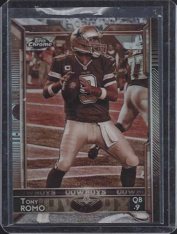TONY ROMO 2015 TOPPS CHROME SEPIA COWBOYS REFRACTOR #D 59/99