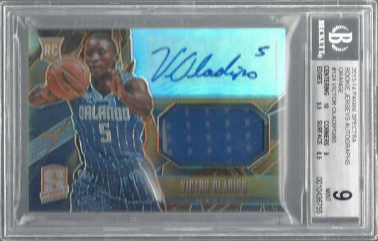 VICTOR OLADIPO 2013-14 SPECTRA ORANGE PRIZM JERSEY AUTO RC #D 59/60 BGS 9 10 AU
