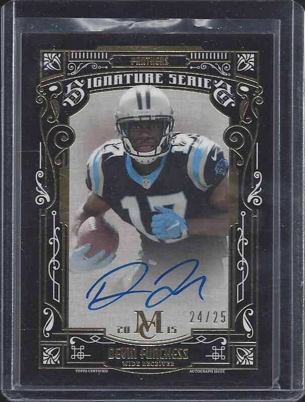 DEVIN FUNCHESS 2015 TOPPS MUSEUM GOLD PANTHERS ON CARD ROOKIE AUTO RC #D 24/25