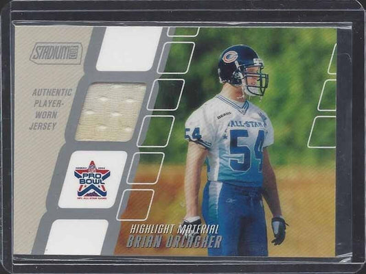 BRIAN URLACHER 2002 STADIUM CLUB HIGHLIGHT MATERIAL PRO BOWL JERSEY #D 262/1499