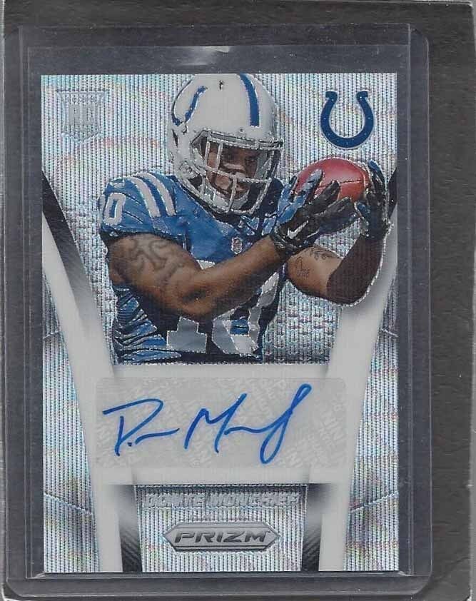 DONTE MONCRIEF 2014 PANINI PRIZM BLUE WAVE PRIZMS COLTS ROOKIE AUTO RC #D 55/75
