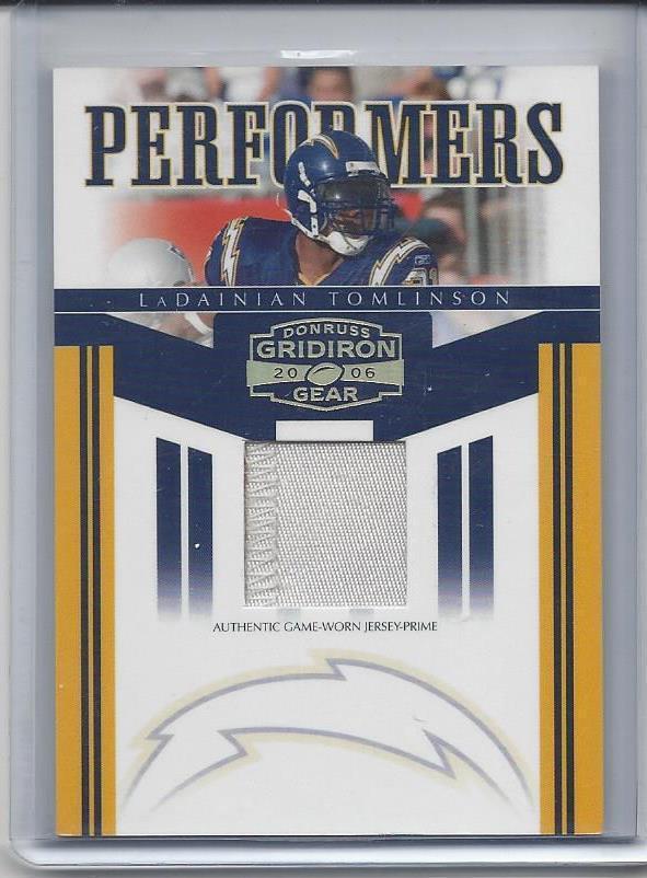 LADAINIAN TOMLINSON 2006 GRIDIRON GEAR PERFORMERS PATCH w/ STITCHING #D 17/25