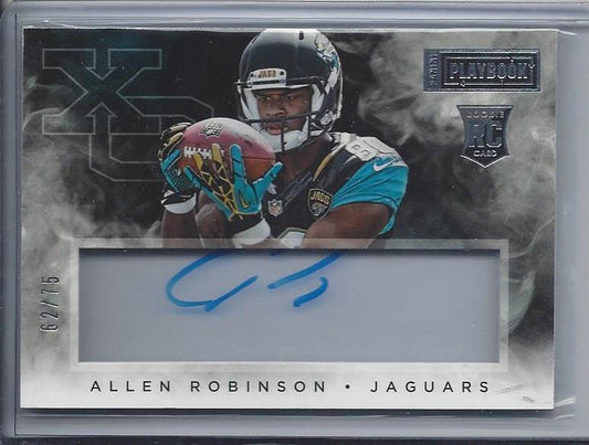 ALLEN ROBINSON 2014 PANINI PLAYBOOK XO ON CARD JAGUARS ROOKIE AUTO RC #D 62/75