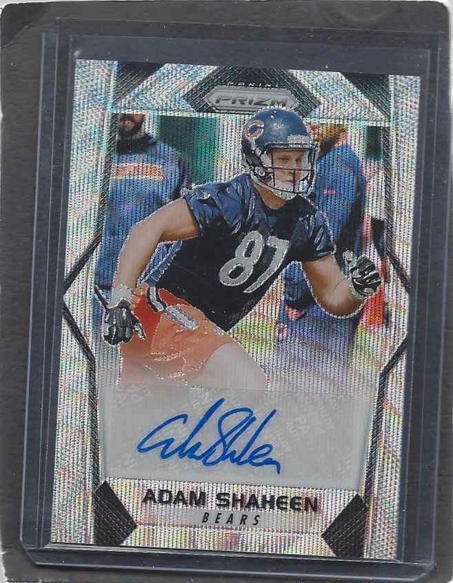 ADAM SHAHEEN 2017 PANINI PRIZM BLUE WAVE PRIZMS BEARS ROOKIE AUTO RC #D 3/149