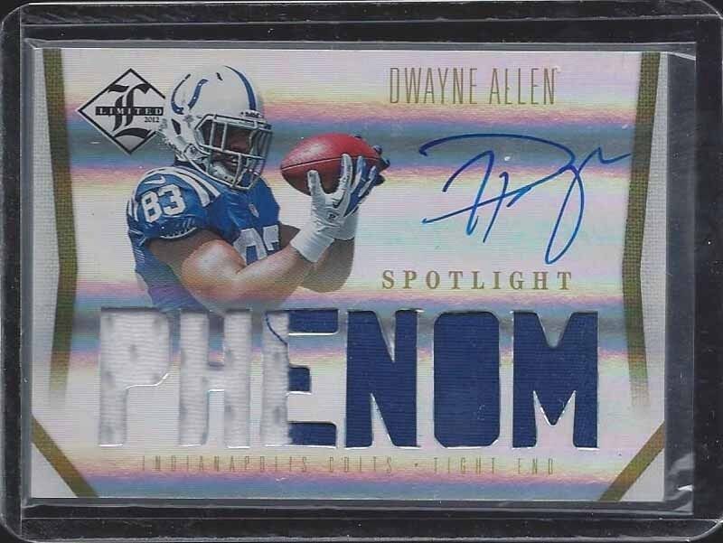 DWAYNE ALLEN 2012 LIMITED SPOTLIGHT GOLD PHENOM 2 COLOR JUMBO PATCH AUTO RC /25