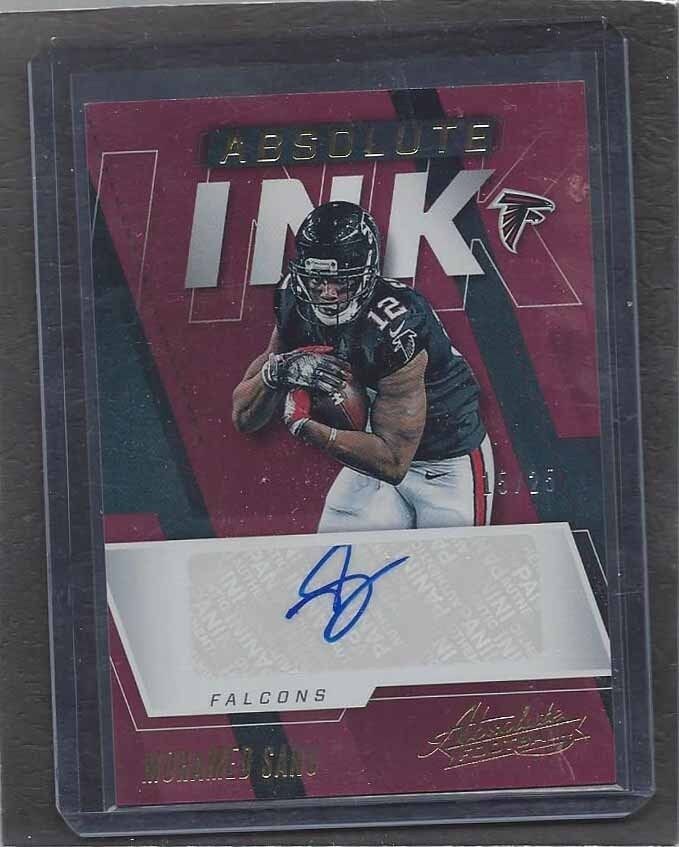 MOHAMED SANU 2017 ABSOLUTE INK GOLD FALCONS AUTO #D 15/25