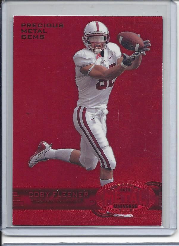 COBY FLEENER 2012 FLEER RETRO METAL PRECIOUS METAL GEMS RED ROOKIE RC #D 58/100