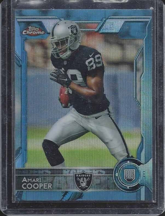 AMARI COOPER 2015 TOPPS CHROME BLUE WAVE REFRACTOR RAIDERS ROOKIE RC #115
