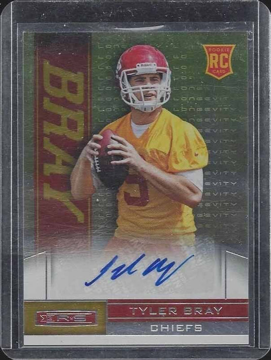 TYLER BRAY 2013 ROOKIES & STARS LONGEVITY CHIEFS ROOKIE AUTO RC #193