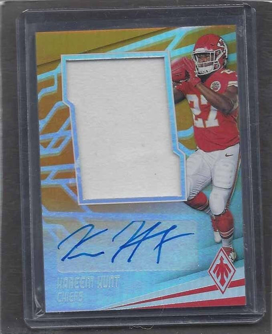 KAREEM HUNT 2017 PHOENIX ORANGE JUMBO ROOKIE JERSEY AUTO RC #D 44/49