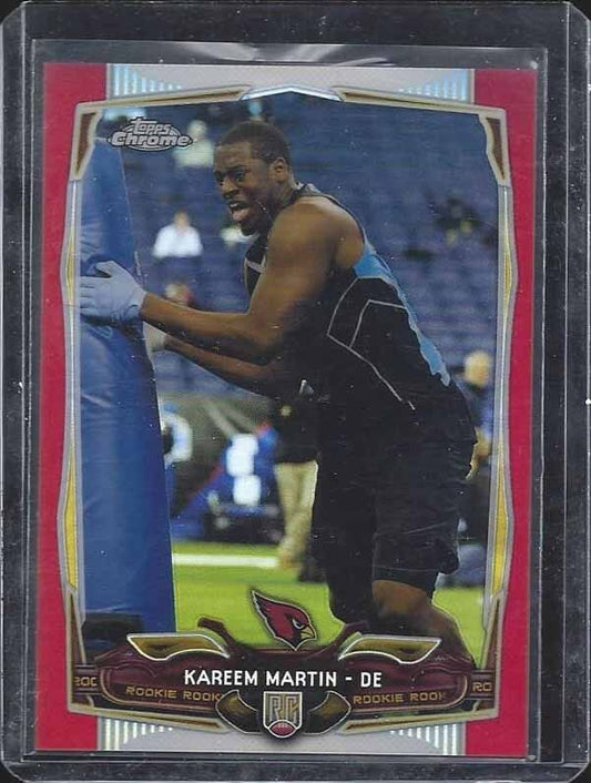 KAREEM MARTIN 2014 TOPPS CHROME CARDINALS RED REFRACTOR ROOKIE RC #D 16/25