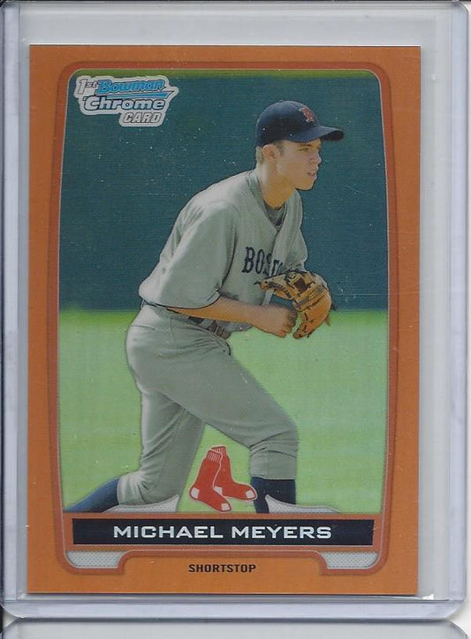 MICHAEL MEYERS 2012 BOWMAN CHROME DRAFT PROSPECTS ORANGE REFRACTOR #D 11/25