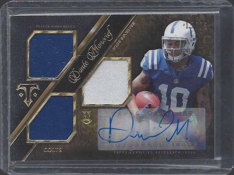 DONTE MONCRIEF 2014 TOPPS TRIPLE THREADS GOLD ROOKIE PATCH AUTO RC #D 15/25