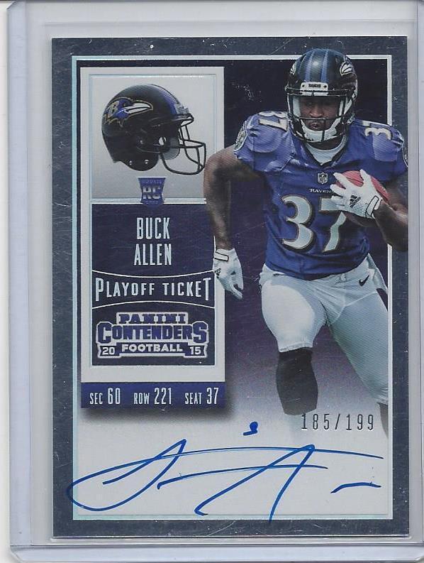 JAVORIUS BUCK ALLEN 2015 CONTENDERS PLAYOFF TICKET ON CARD ROOKIE AUTO RC /199