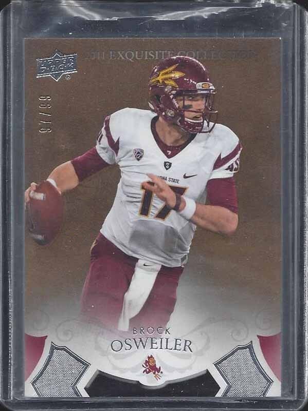 BROCK OSWEILER 2011 UD EXQUISITE XRC EARLY ADVANCE ROOKIE BRONZE RC #D /99