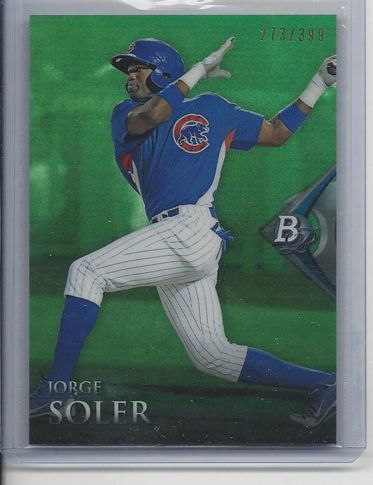 JORGE SOLER 2014 BOWMAN PLATINUM CHROME PROSPECTS GREEN REFRACTOR #D 273/399