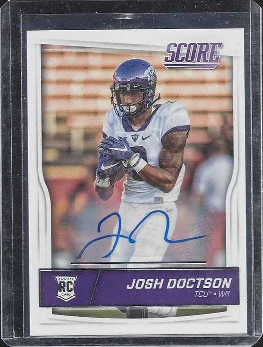 JOSH DOCTSON 2016 SCORE REDSKINS TCU ROOKIE AUTO RC #364