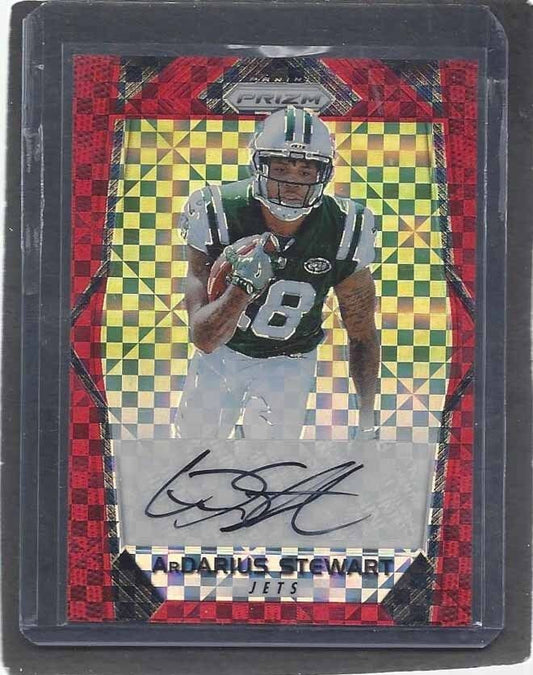ARDARIUS STEWART 2017 PANINI PRIZM RED POWER PRIZMS JETS AUTO RC #D 12/49