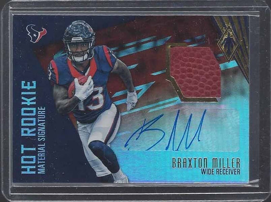 BRAXTON MILLER 2016 PHOENIX HOT ROOKIE MATERIAL SIGNATURE PATCH AUTO RC #D /199