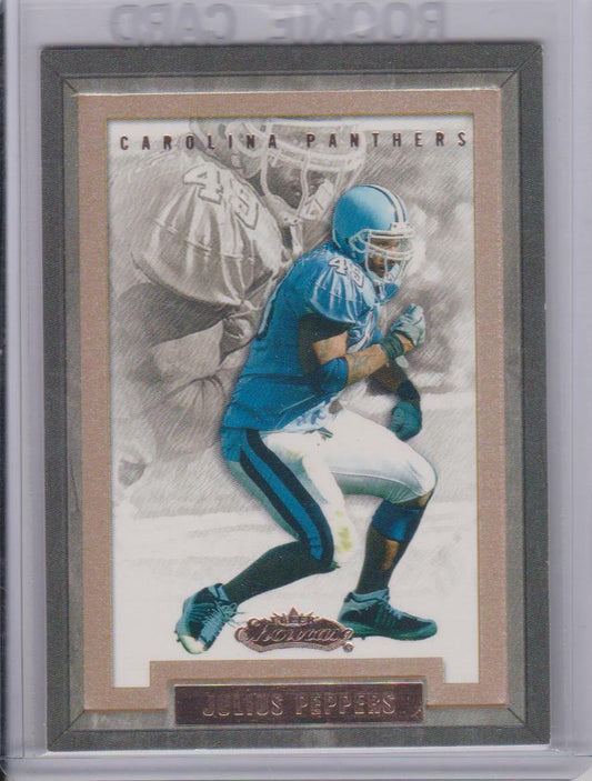 JULIUS PEPPERS 2002 FLAIR SHOWCASE UNC TARHEELS TRUE RC #D 654/1500
